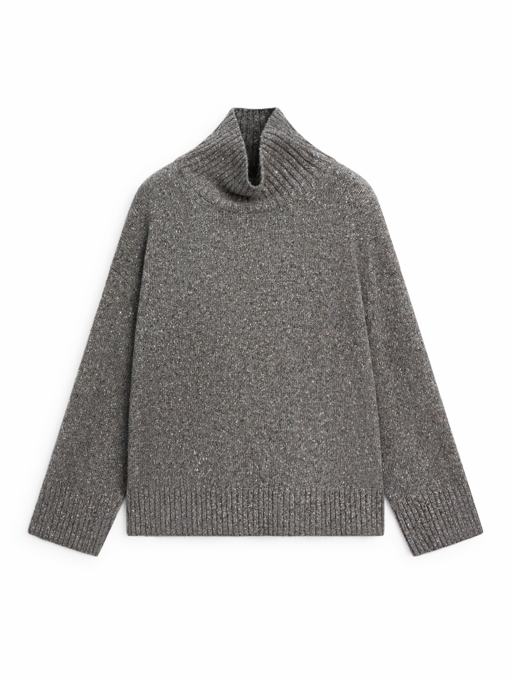 NEW Zara Knit Gray Turtleneck Sweater Size Large NWT
